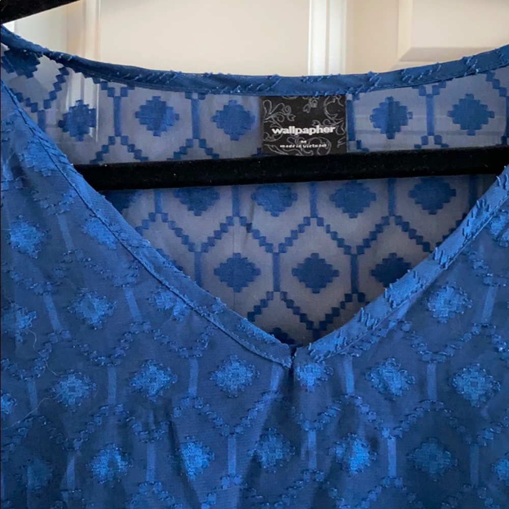 Sheer Navy Top - Picture 3 of 4